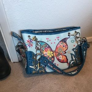 Western Ornate Butterfly Handbag
